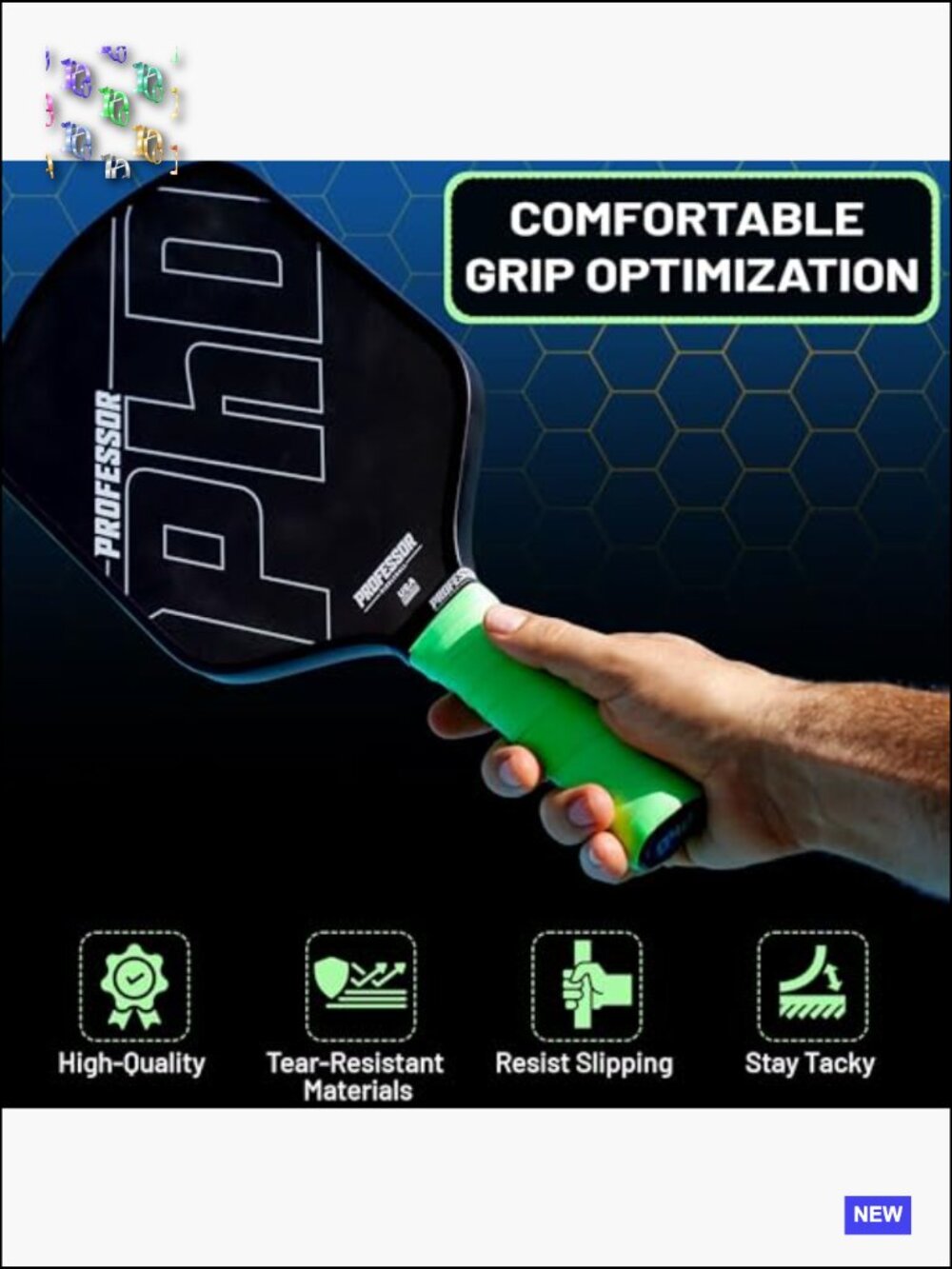 Pickleball Paddle Overgrip Tape Max Tacky Moisture-Wicking Anti-Slip Durable 6 - Picture 4 of 6